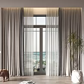 Modern Curtains 3d model