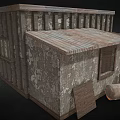 Rustic Traditional Hut With Cylindrical Walls Wooden Porch And Clay Pots