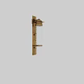 Elegant Modern Brass Wall Sconce With Textured Transparent Glass Shade