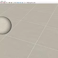 Light Colored Floor Tiles With Textured Surface And Decorative Sphere 3d model