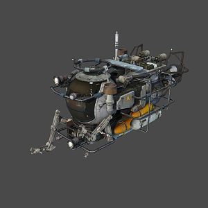 Industrial LOFT Submarine Mini Deep Sea Submarine 3d model