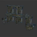 Ancient Stone Ruins Featuring Arch Structure Broken Pillars And Scattered Stones 3d model