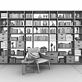 Modern Bookshelf 3d model
