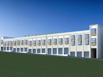 Modern Vegetable Market Market Market Market Office Building Facade 3d model