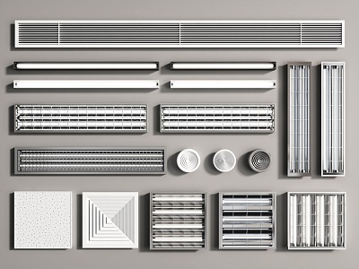 Modern Grille Lamp 3d model