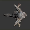 Game and Movie Character With Large Ears Red Eyes Scaly Skin And Curved Tail