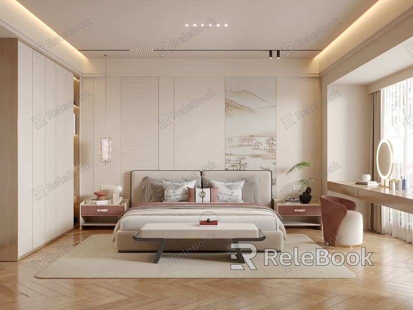 New Chinese bedroom model