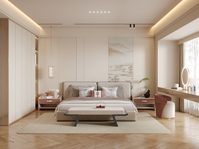 New Chinese bedroom model