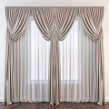 Modern fabric curtains 3d model
