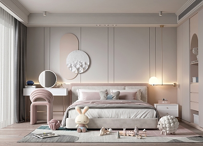 Modern Girls Children's Room 3d model