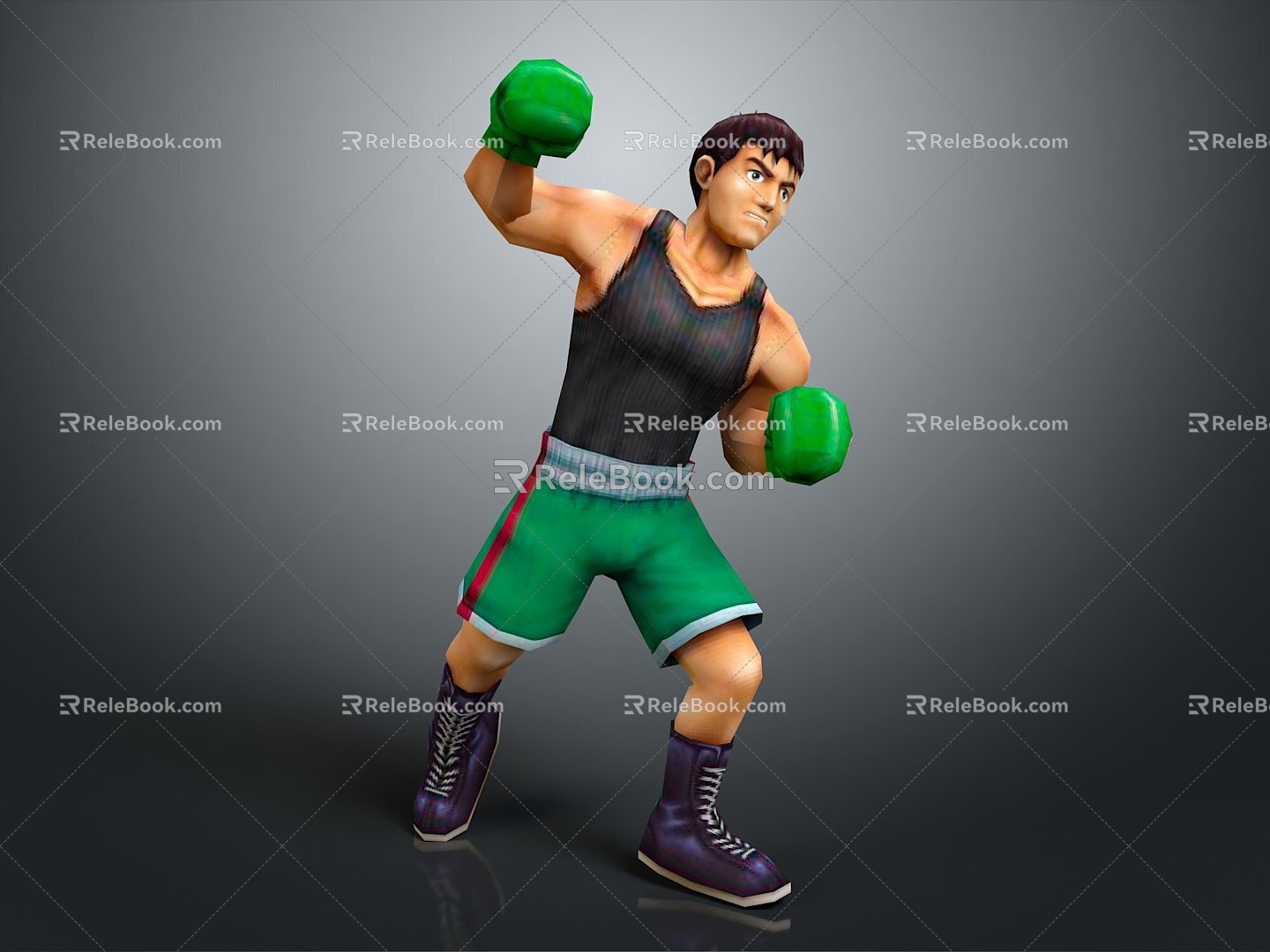 Modern Man Muay Thai Free Fight Fighting Athlete Muay Thai Athlete 3d model