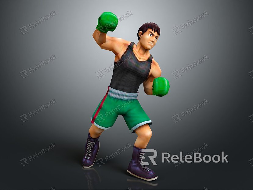 Modern Man Muay Thai Free Fight Fighting Athlete Muay Thai Athlete model