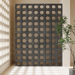 Modern cement hollow partition 3d model