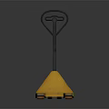 Manual Pallet Jack Industrial Equipment with Yellow Forks and Black Handle
