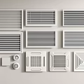 Different Styles Of Air Conditioner Vents With Various Grille Designs And Shapes