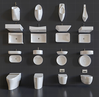 Modern Toilet Appliances 3d model