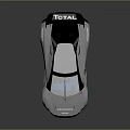 Toyota Sleek Race Car With Rear Spoiler And Silver Reflective Body Design
