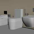 Modern White Bathroom Toilets With Wall Mounted And Floor Standing Designs And Control Panels
