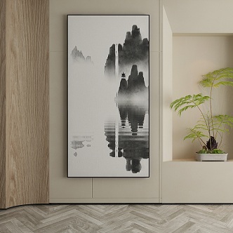 New Chinese Decorative Painting 3d model