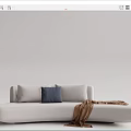 Modern Multiplayer Sofa Curved Sofa 3d model