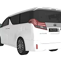 White MPV Car With Front Grille Dark Windows Alloy Wheels And Brown Leather Seats