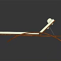 Stylish Lounge Chair With Wooden Frame And Comfortable White Cushion Design