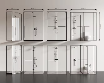 Very Narrow Shower Room Shower Door Curved Shower Door Diamond Shaped Shower Door Shower Toilet Bathroom Supplies 3d model