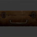 Vintage Brown Leather Case With Metal Clasps Handle And Classic Design
