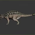 Realistic Armored Dinosaur 3D Model With Sharp Spikes And Detailed Skin Texture