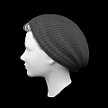 Game or Movie Character White Head Model With Gray Knitted Beanie And Light Hair