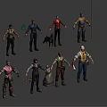 Video Game And Movie Characters With Various Outfits Different Styles And Equipment