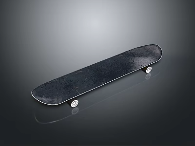 Skateboard Deck With Classic Wooden Construction And Smooth Rolling Wheels 3d model
