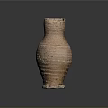 Handcrafted Brown Terracotta Sculpture Vase With Textured Surface Patterns 3d model