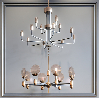 Light Luxury Chandelier 3d model