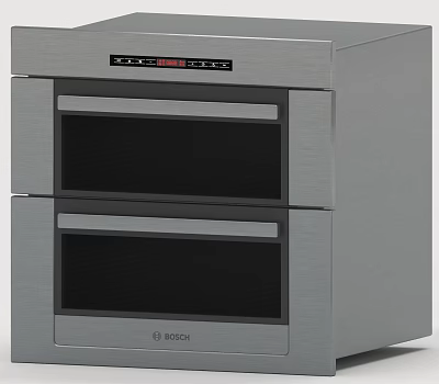 Modern Bosch Stainless Steel Double Ovens Kitchen Appliances 3d model