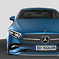 Blue Mercedes Luxury Sedan With Modern Stylish Exterior And Sleek Body Design
