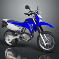 Yamaha Blue And White Off Road Motorcycle With Modern Design And Large Tires