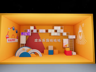 Modern window joy park 3d model