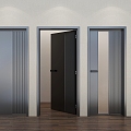 Swing door, room door, toilet door 3d model