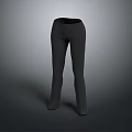 Black Slim Fit Casual Pants With Stretchy Fabric For Daily Wear