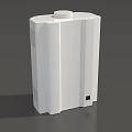White Small Home Appliance With Top Lid And Two Control Knobs 3d model