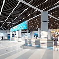 Modern Airport Airport Reception Hall Visitor Service Center 3d model