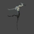 Mythical Antelope With Black And White Body And Long Curved Horns