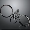 Futuristic Spacecraft With Orbital Rings And Metallic Red White Stripes Design
