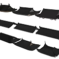 Traditional Chinese Black Roof Components With Various Styles And Classic Architectural Design