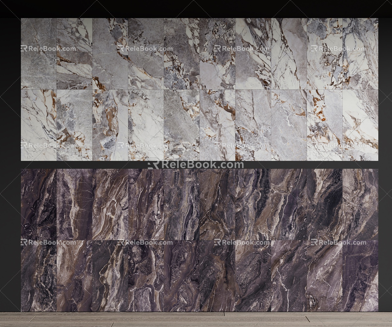 Modern Marble Wall Tile Floor Tile Rock Slab Parquet Wall 3d model