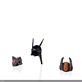 Sci Fi Character And Creature Helmets With Long Weapon Game Gear Collection