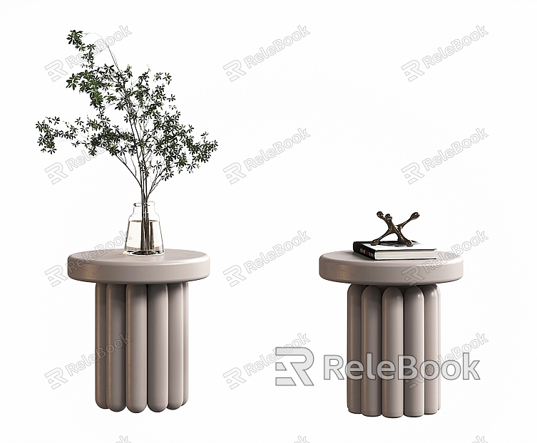 Modern Side Table Side Corner Table Round Table Coffee Table Small Round Stool Bedside Table Plant Decoration Ornaments model