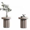 Modern Side Table Side Corner Table Round Table Coffee Table Small Round Stool Bedside Table Plant Decoration Ornaments 3d model