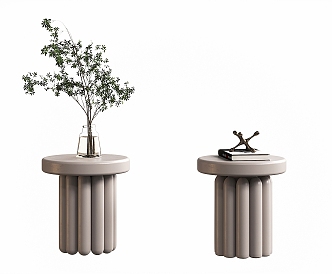 Modern Side Table Side Corner Table Round Table Coffee Table Small Round Stool Bedside Table Plant Decoration Ornaments 3d model